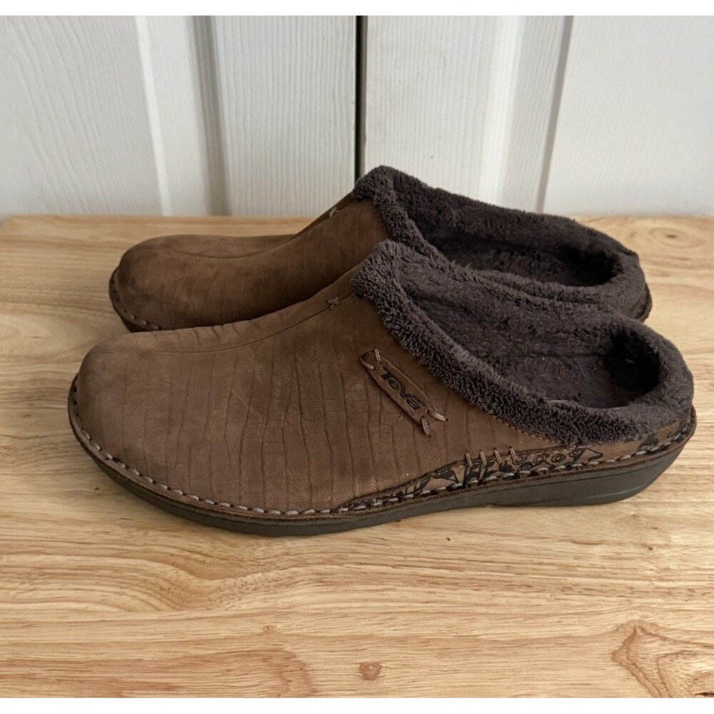 TEVA Kiru Women’s Brown Suede Slip On Shoes Size 9.5 Slippers Cozy